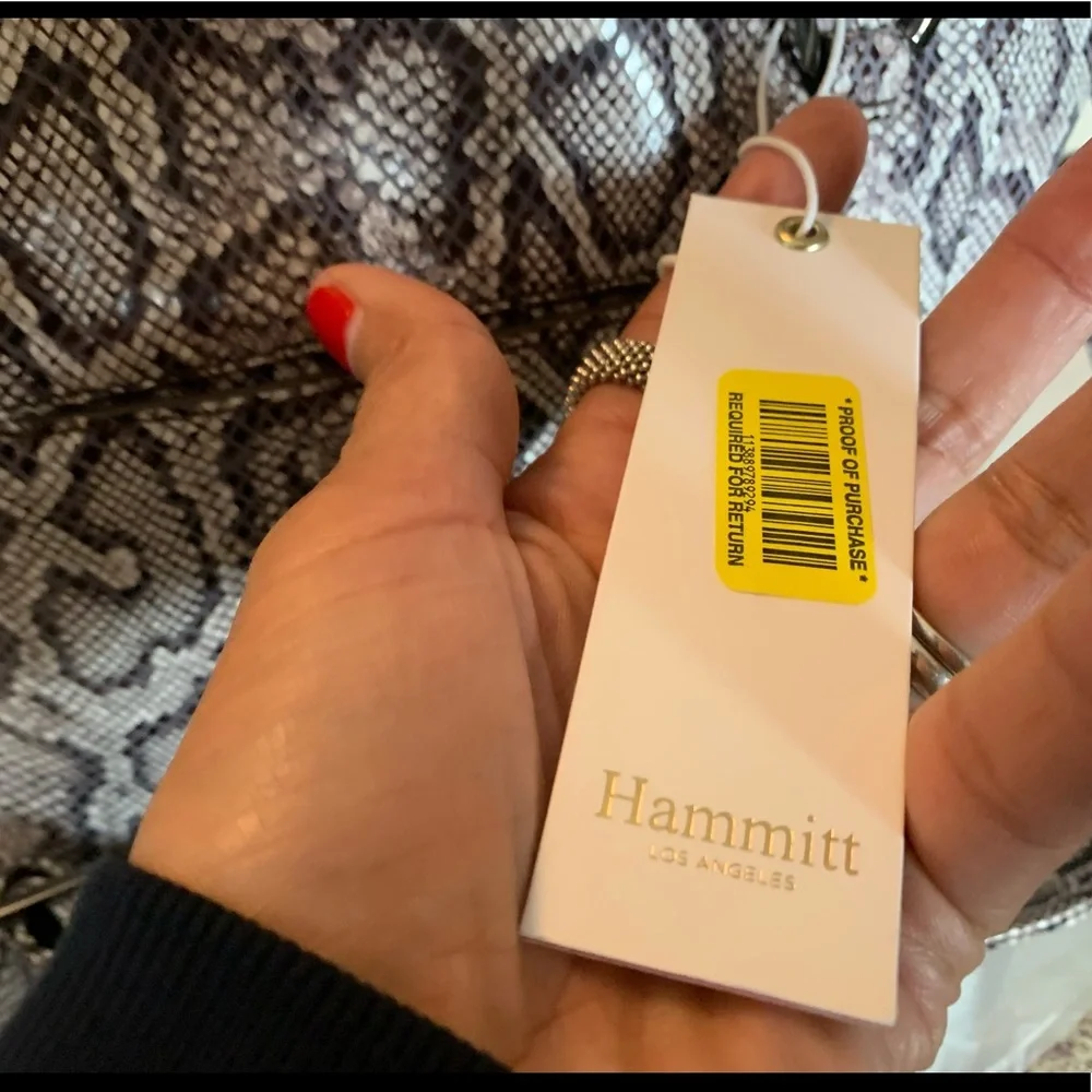 Hammitt Daniel Snake Skin Black/White Bag Size Medium